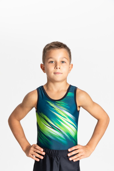 Гимнастический купальник "Космос" Петроль