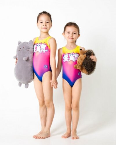 Гимнастический купальник &quot;Мяу&quot;. Женский.    