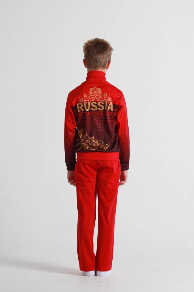 Куртка спортивная "Россия" (детская).  Цвет- красный.