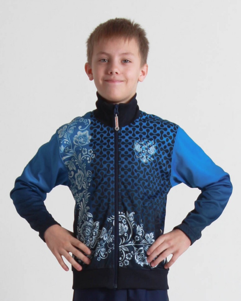Куртка спортивная "Россия" (мужская).   Основной цвет - синий.