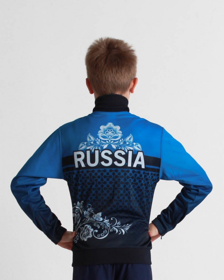 Куртка спортивная "Россия" (мужская).   Основной цвет - синий.