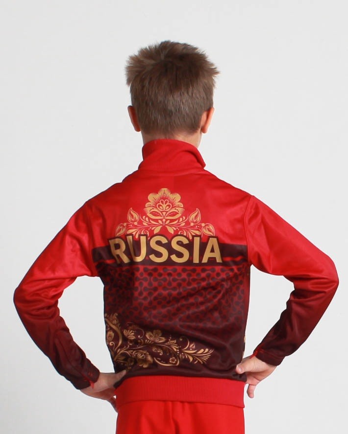 Куртка спортивная "Россия" (женская).   Основной цвет - красный. 